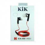 Wholesale KIK 888 Stereo Earphone Headset with Mic and Volume Control (888 Red)